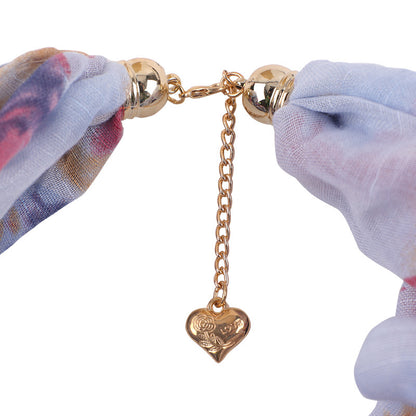 Collana cuore pesca etnico