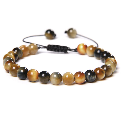 Bracciale occhio di tigre tessuto