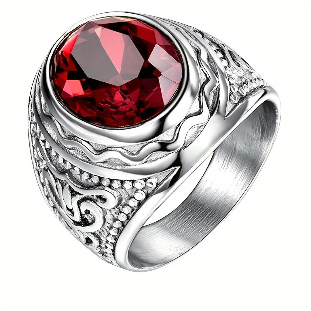 Anello uomo inciso vintage