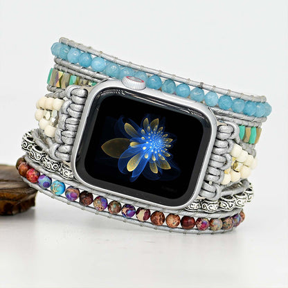 Orologio con perline di pietra