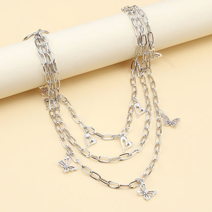 Collana multistrato farfalla