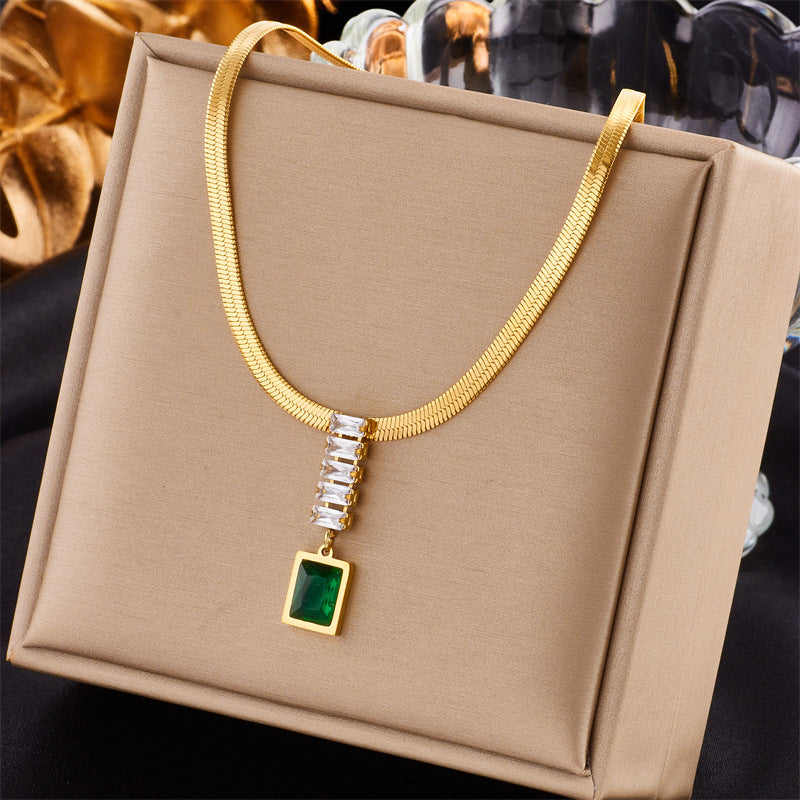 Collana doppio pendente quadrato