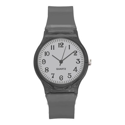Orologio cinturino trasparente