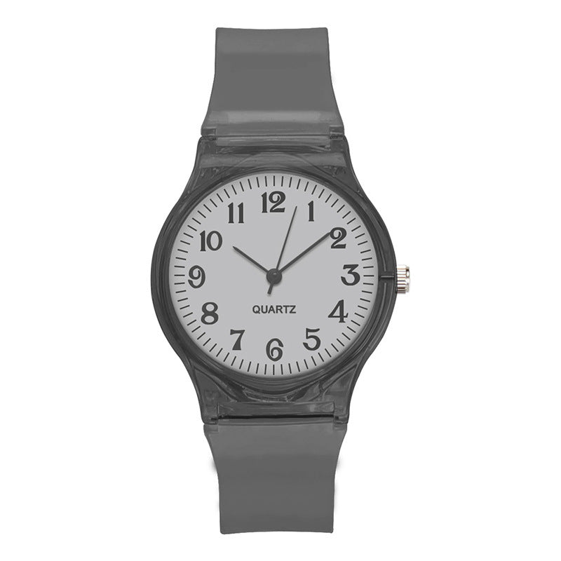 Orologio cinturino trasparente