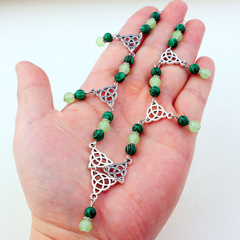 Collana nodo celtico pavone
