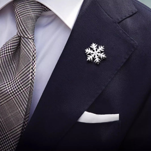 Spilla fiocco di neve in argento