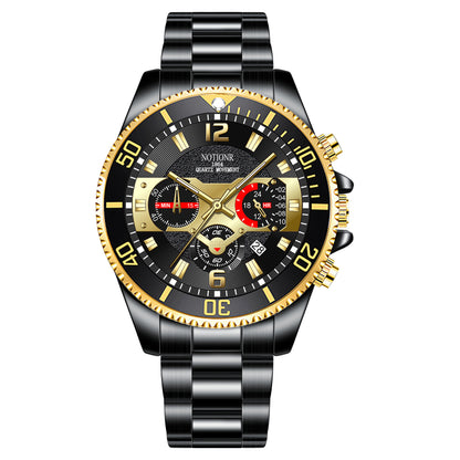 Orologio acciaio con calendario da uomo leggero