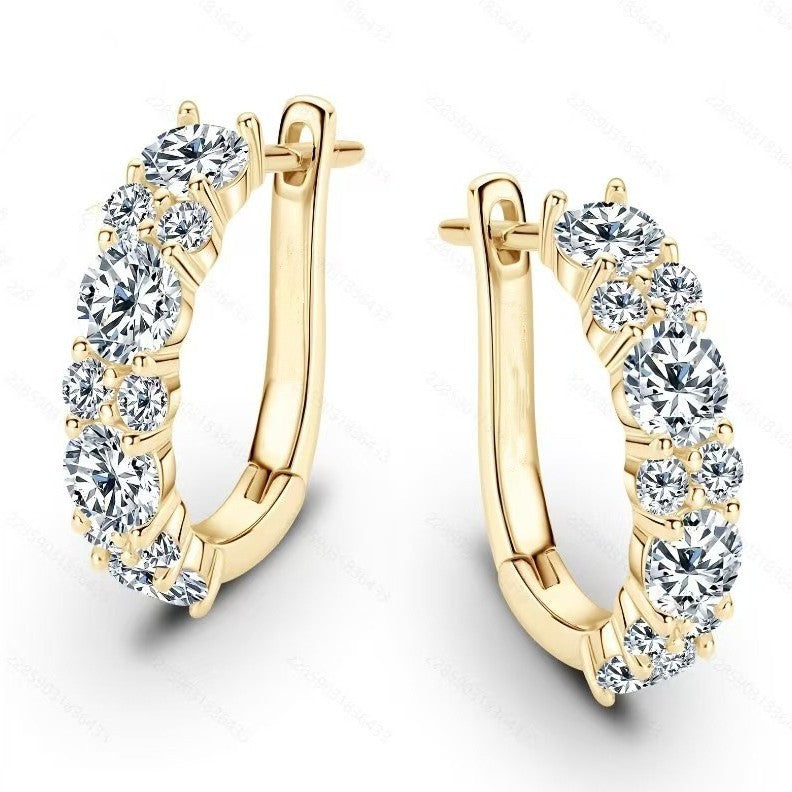 Orecchini zircone taglio europeo