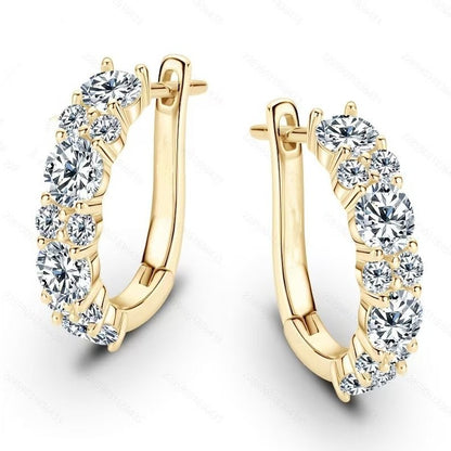 Orecchini zircone taglio europeo