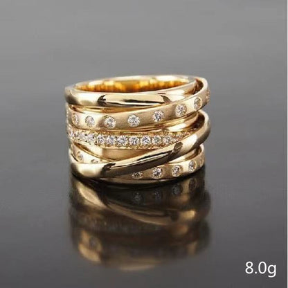 Anello multiplo dorato donna