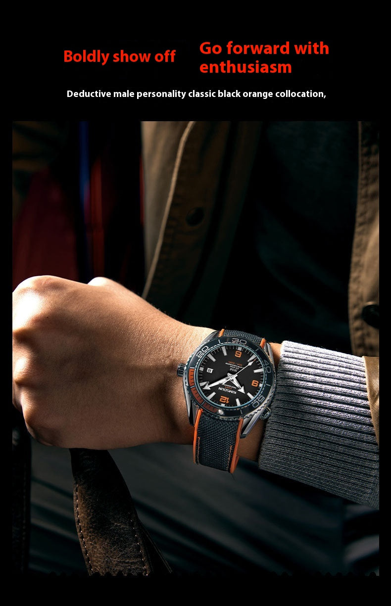 Orologio meccanico a vista luminescente