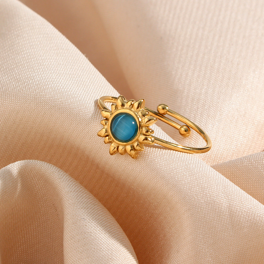 Anello Agata e Opale Vintage