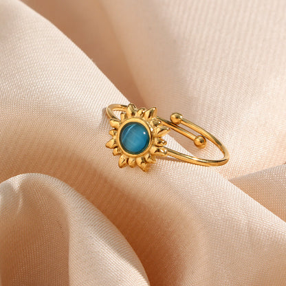 Anello Agata e Opale Vintage