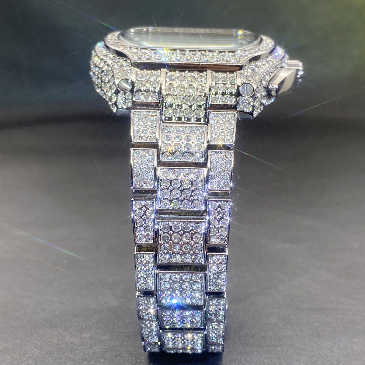 Orologio uomo cronografo tonneau con diamanti