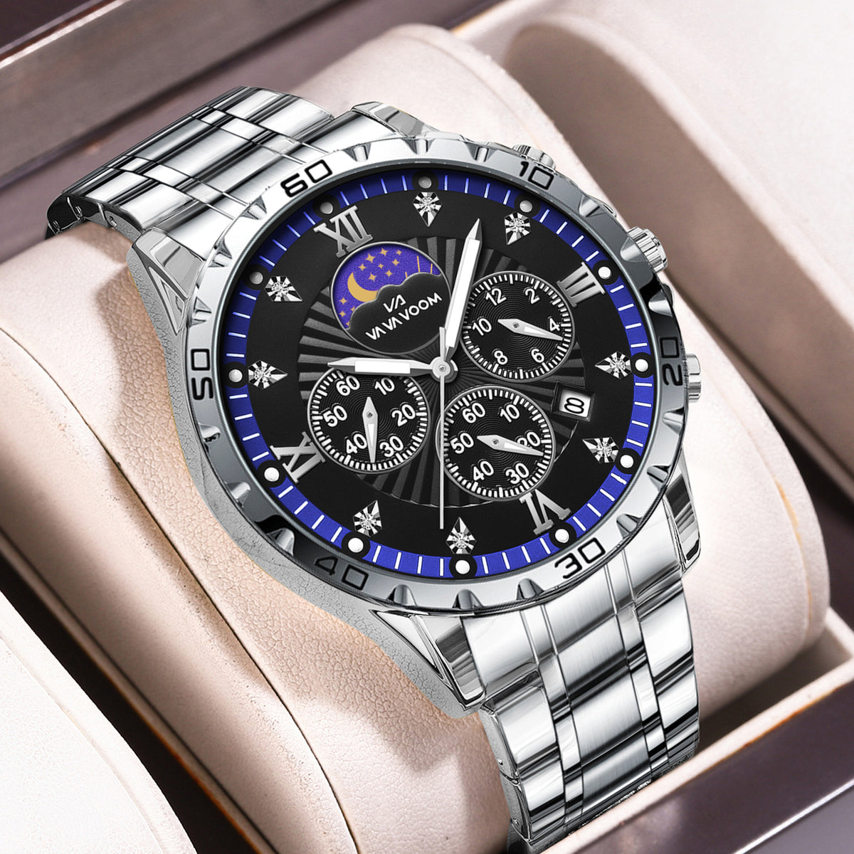Orologio da uomo impermeabile con calendario luminoso