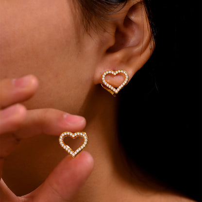 Orecchini in zircone amore