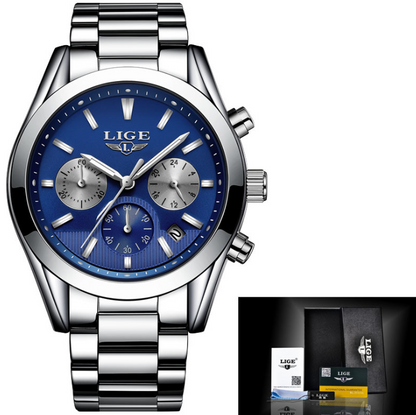 Orologio acciaio luminoso multifunzione
