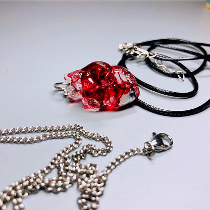 Collana pendente cuore artistico