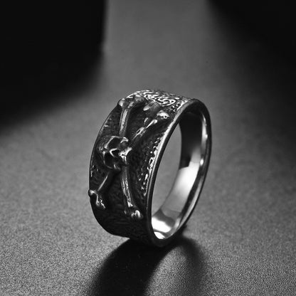 Anello teschio punk