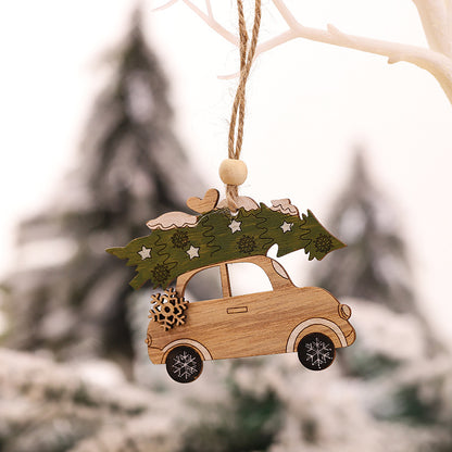Pendente albero di Natale in legno