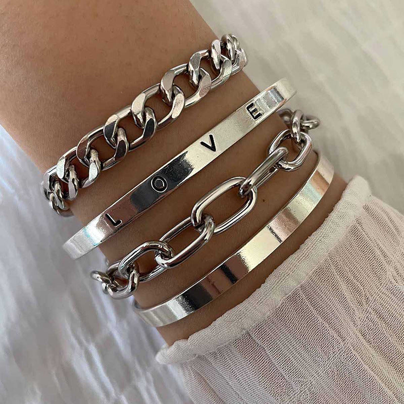 Set bracciali lettere