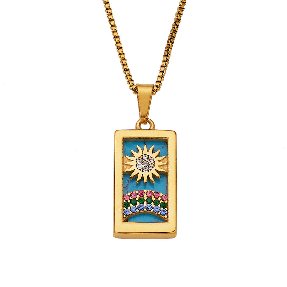Collana Cuore e Luna Retrò