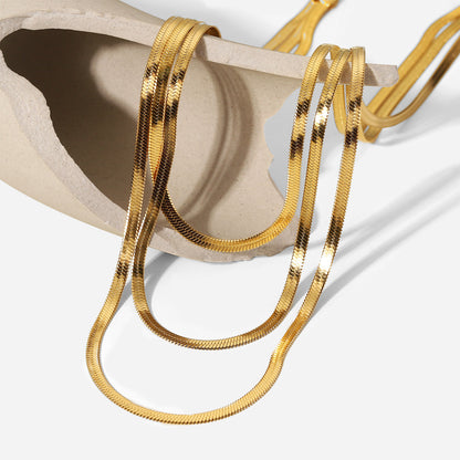 Collana Catena Serpente a strati