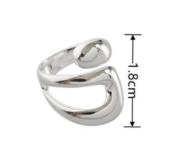 Anello croce geometrica a goccia