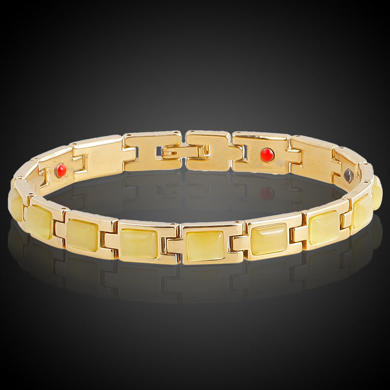 Braccialetto magnetico oro opale e turchese