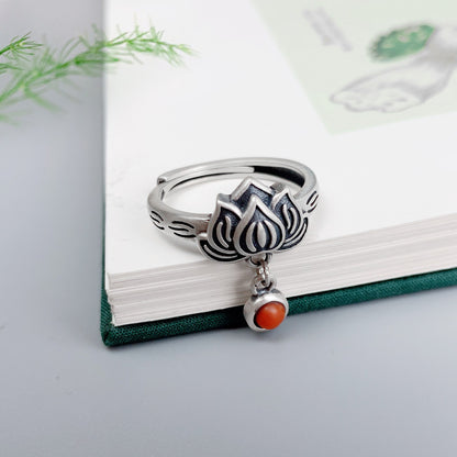 Anello loto argento