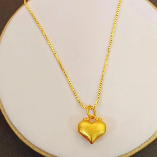 Collana ciondolo cuore in ottone