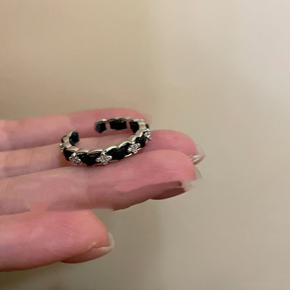 Anello farfalla smaltato retrò