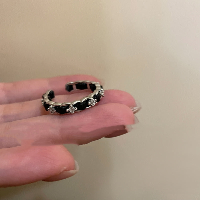 Anello farfalla smaltato retrò