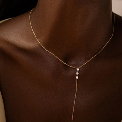 Collana goccia d'acqua con strass