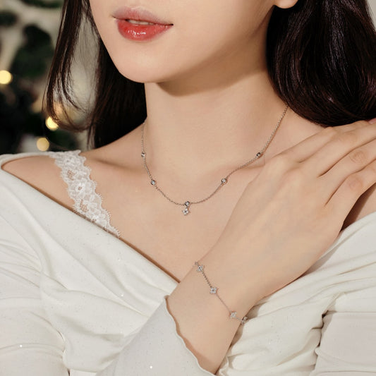 Collana argento e zirconi