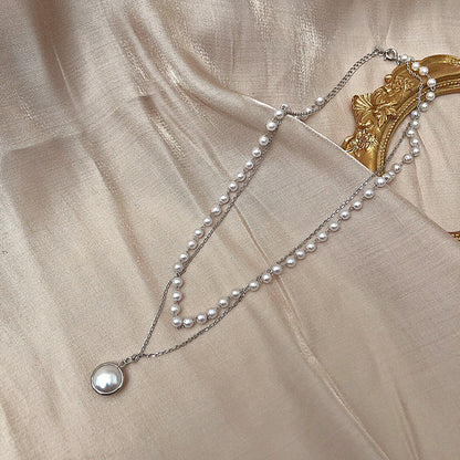 Collana doppia perla stratificata