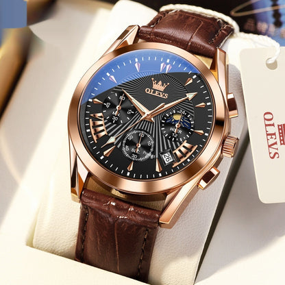 Orologio da uomo con calendario multifunzione