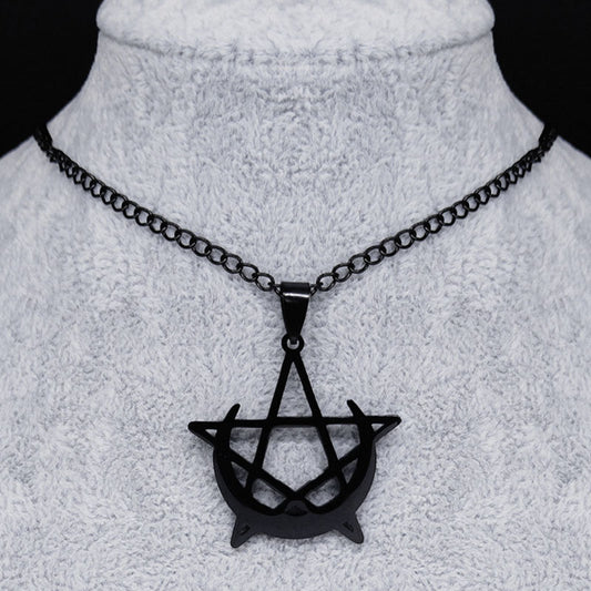 Collana luna pentagramma