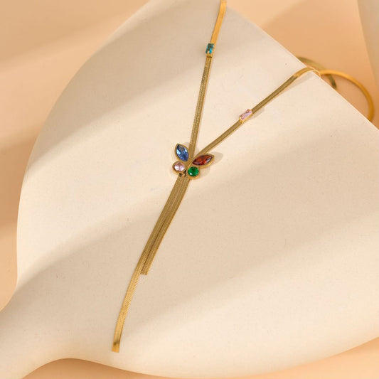 Collana farfalla in acciaio