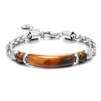 Bracciale occhio di tigre da uomo