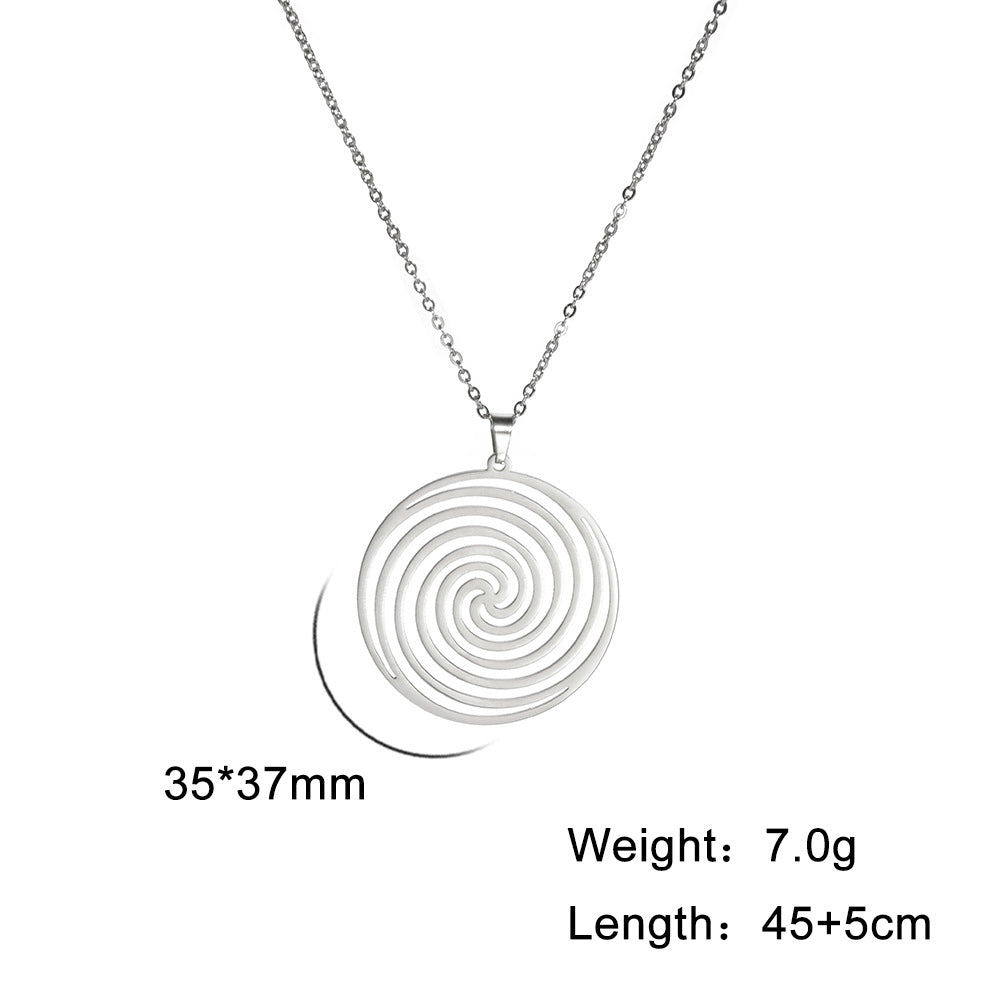 Collana ciondolo titanio vortice