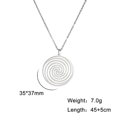 Collana ciondolo titanio vortice