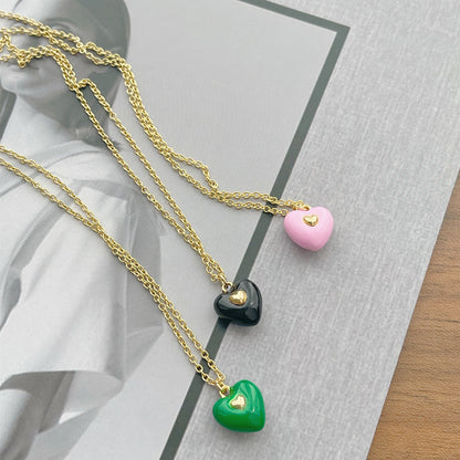 Collana smaltata cuore