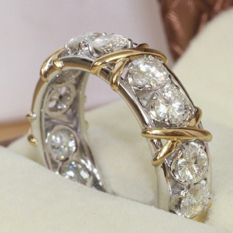 Anello a croce zircone