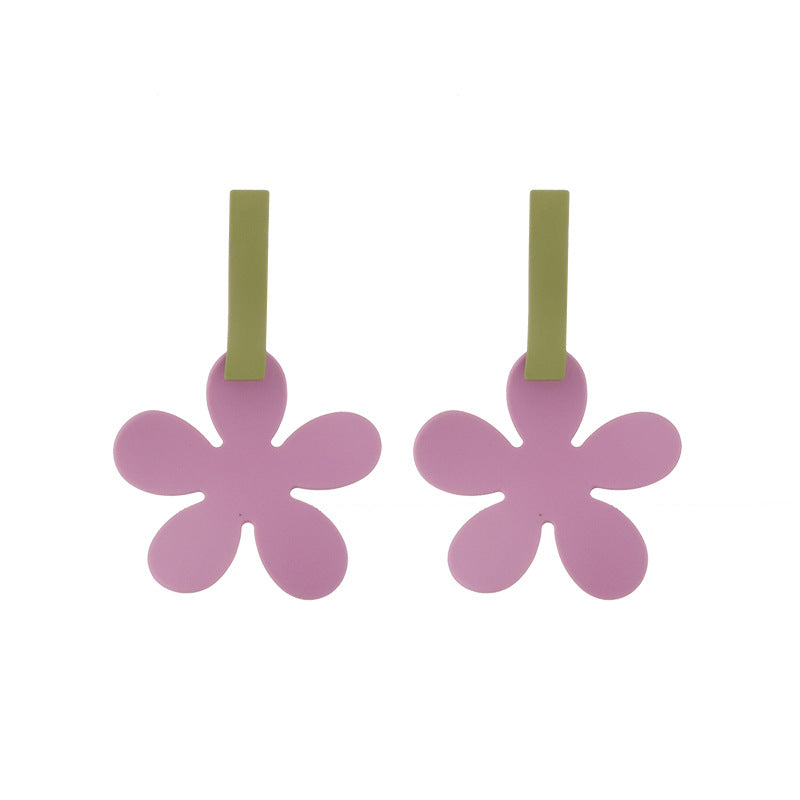 Orecchini rosa pietra viola
