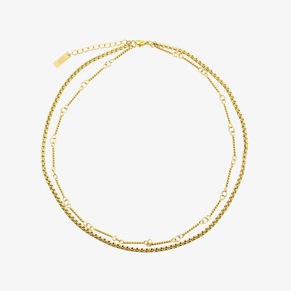 Collana doppio strato titanio