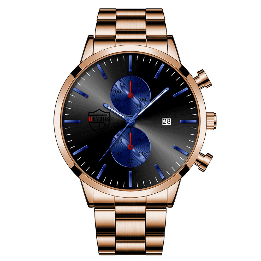 Orologio da uomo acciaio luminoso