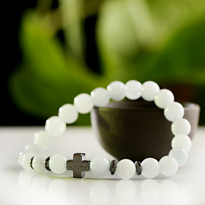 Bracciale croce e legno