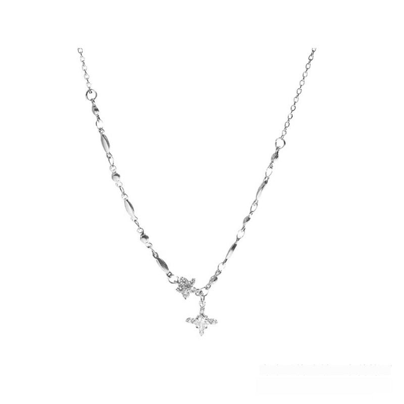 Collana fiocco di neve in titanio