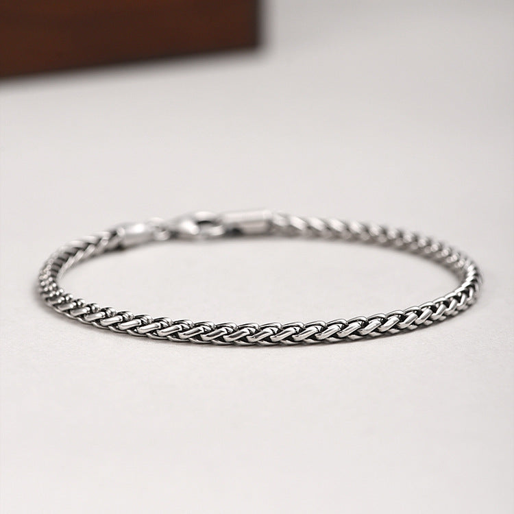 Bracciale argento treccia